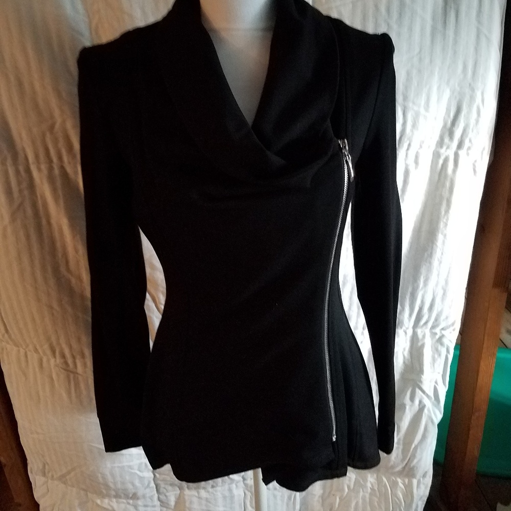 Asymmetrical  zip front jacket